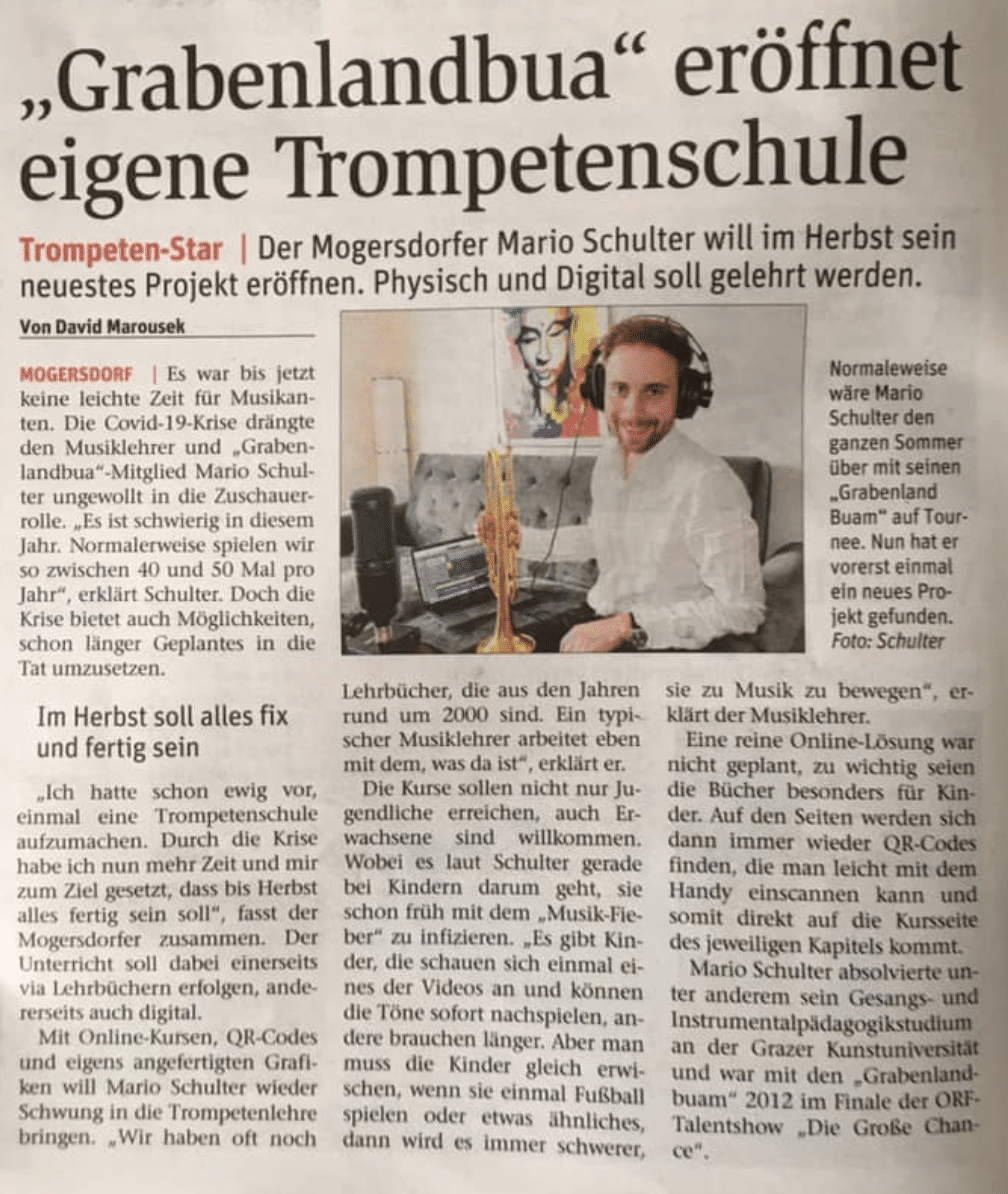1. Zeitungsbericht - BVZ - Trumpetstar